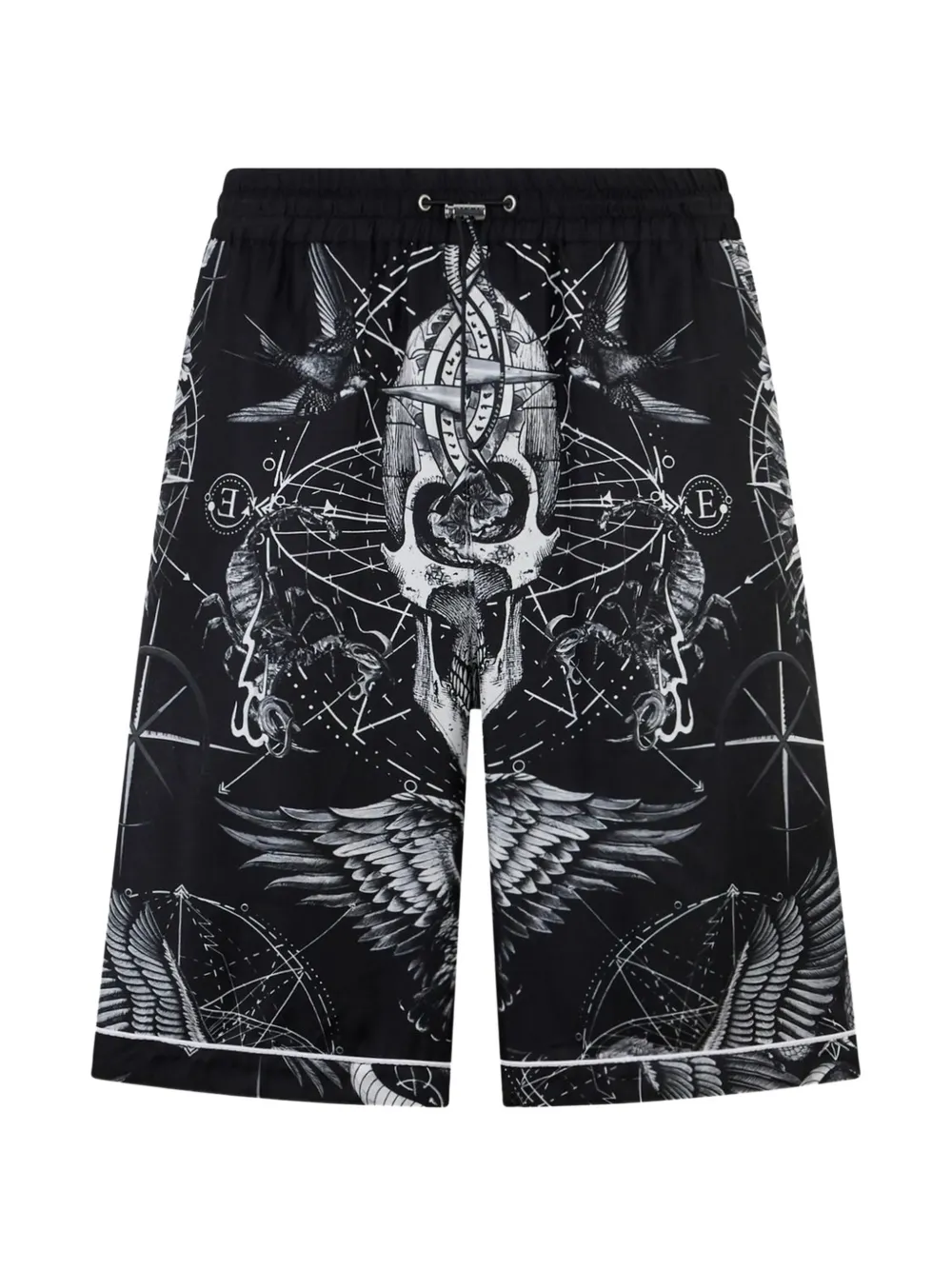 Philipp Plein graphic-print silk shorts