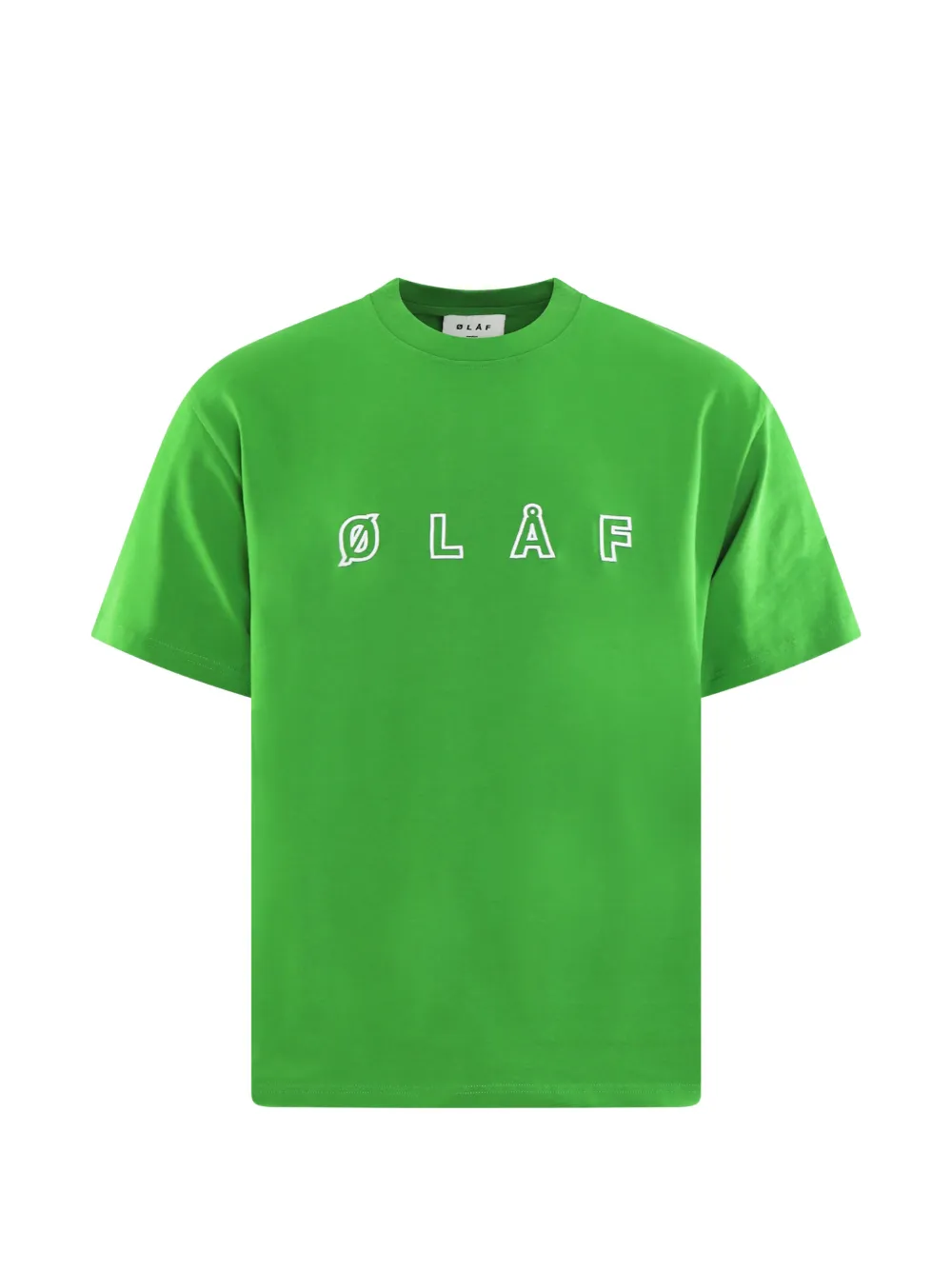OLAF Sans logo-embroidered T-shirt - Vert