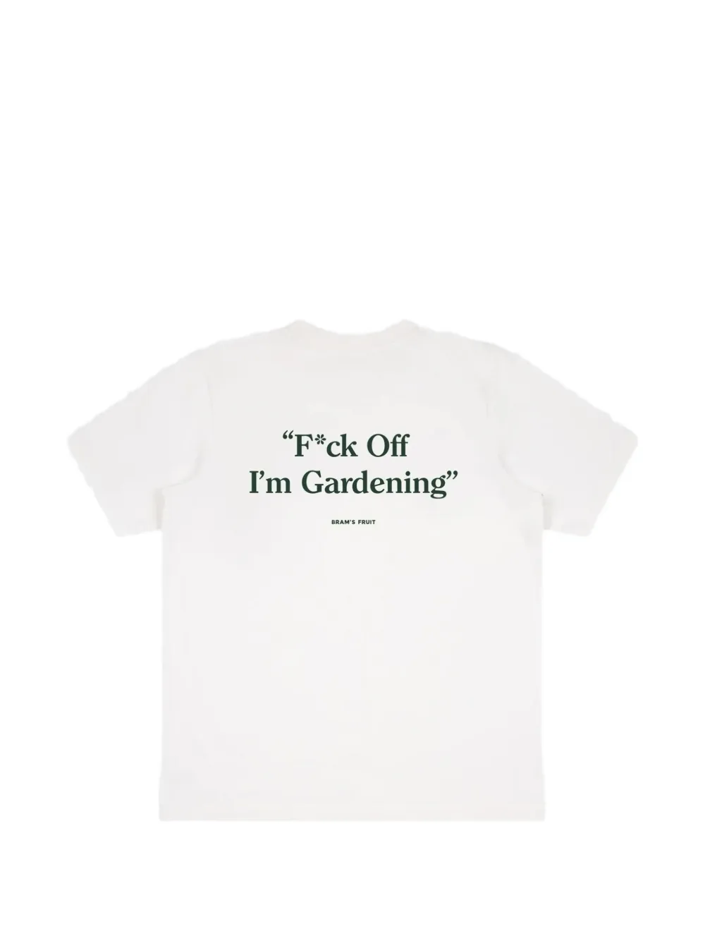 Bram s Fruit Katoenen T-shirt met tekst Wit