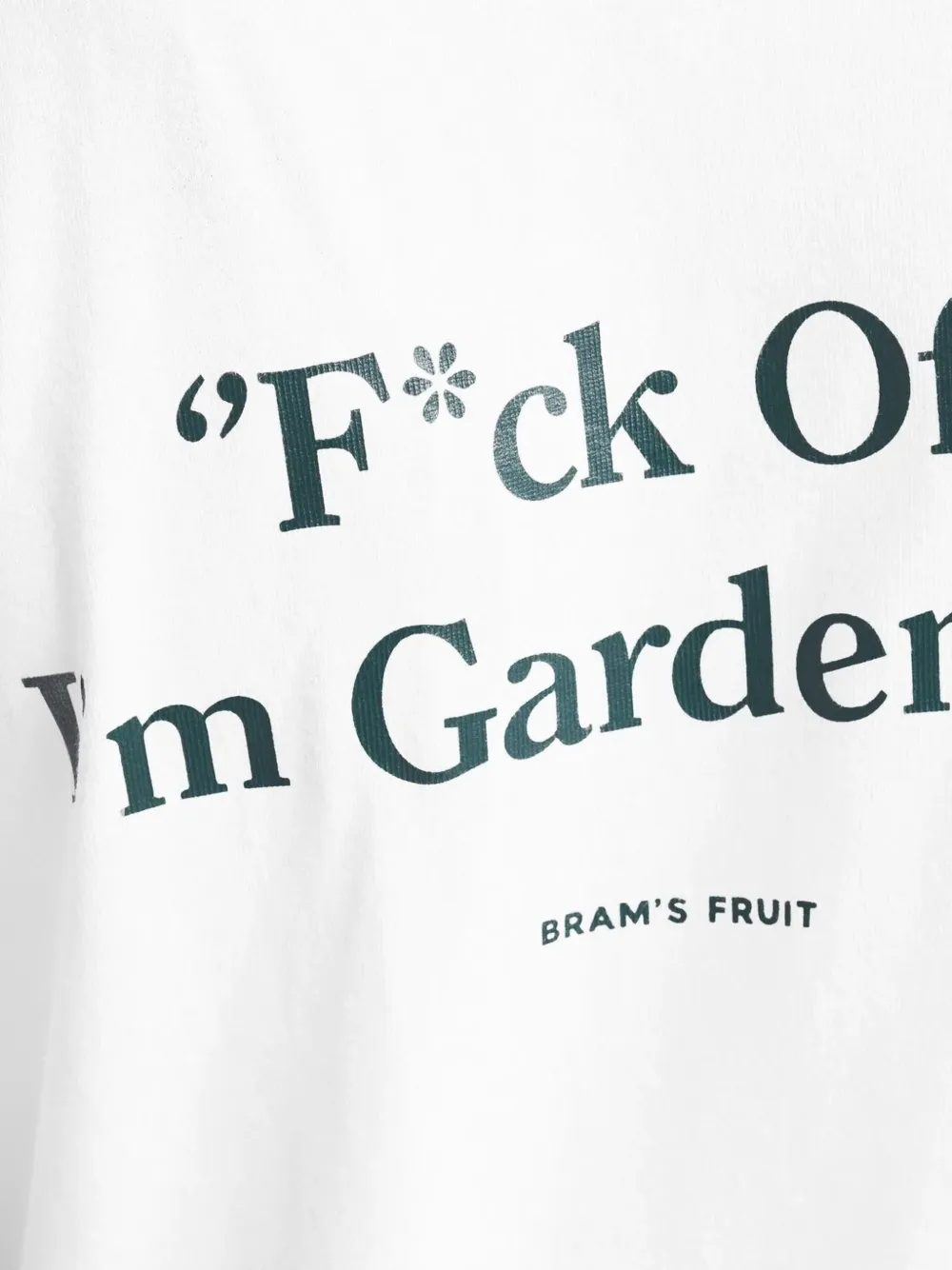 Bram s Fruit Katoenen T-shirt met tekst Wit