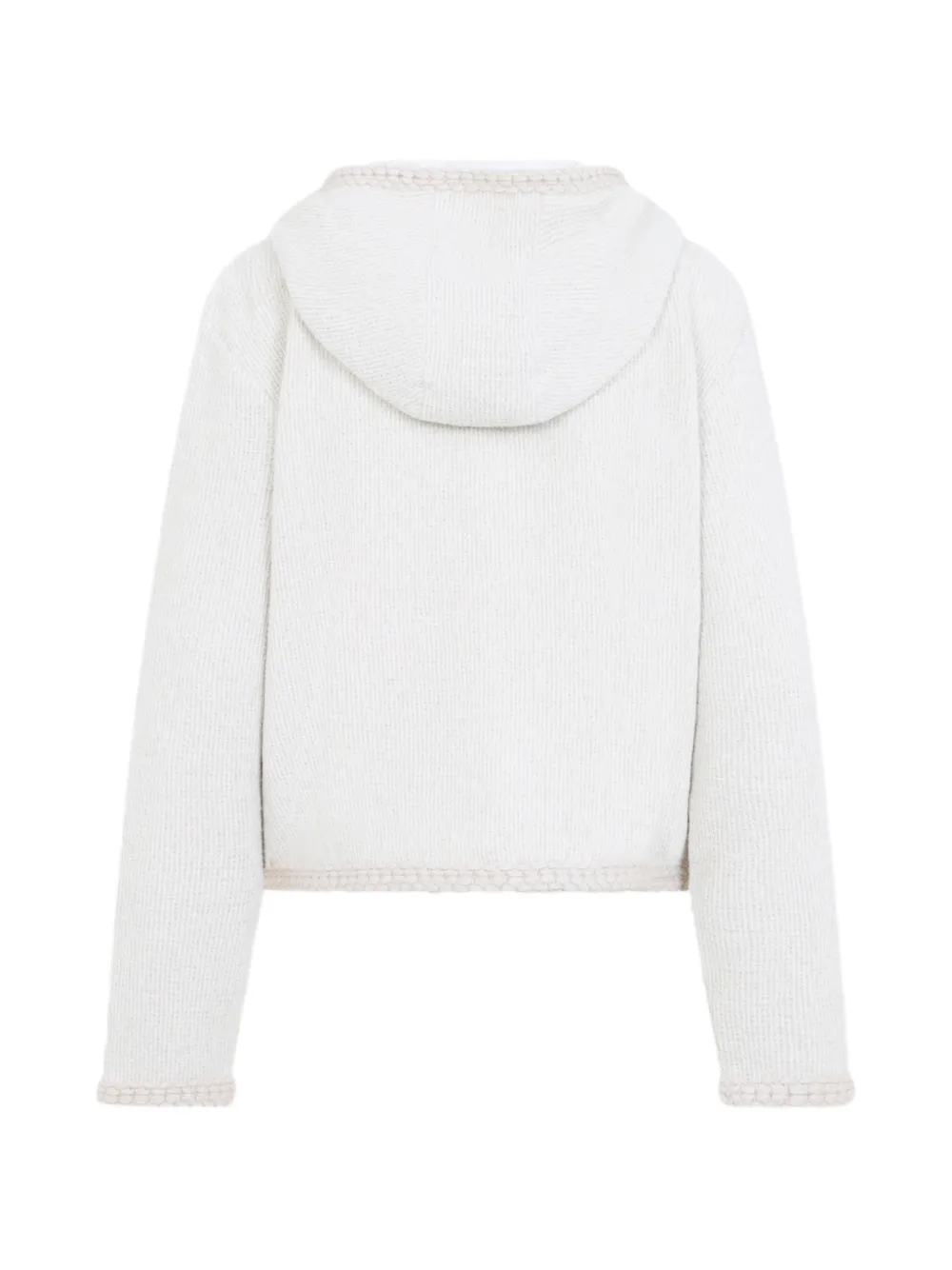 Moncler Waffle gevlochten hoodie van honingraatbreisel Beige