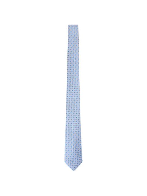 Canali geometric-pattern silk tie