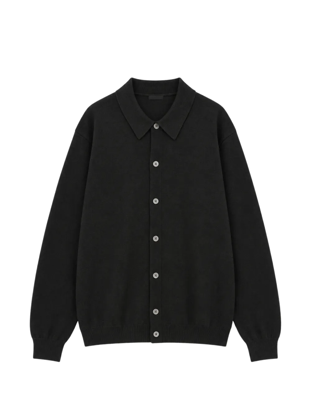 ASPESI button-up collared cardigan - Nero