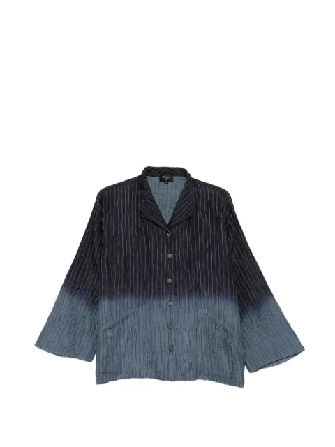 RAGA pinstripe-print crinkled jacket