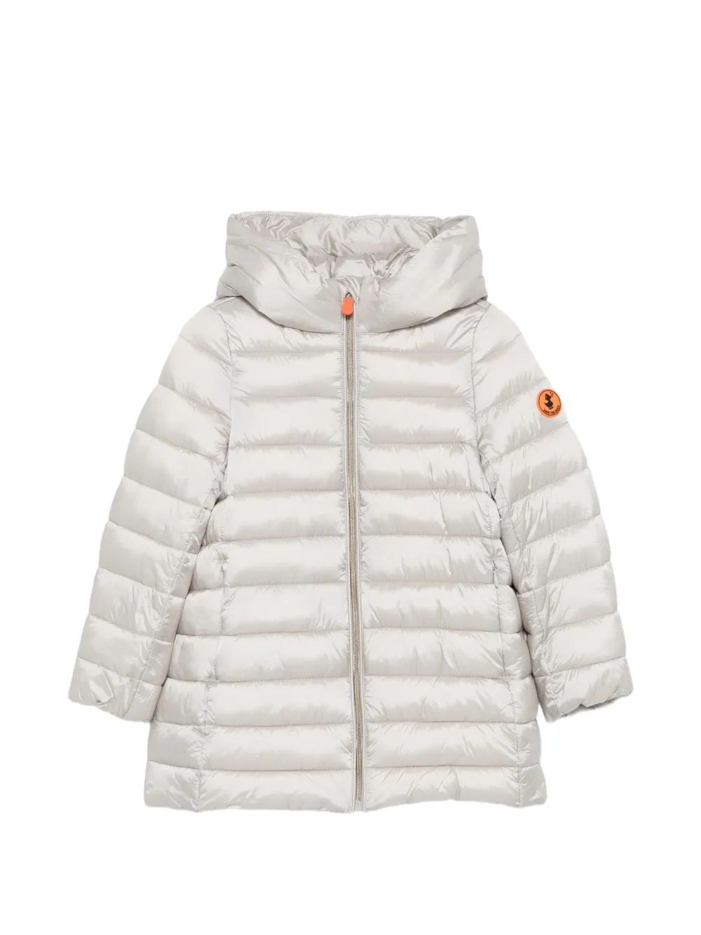Save The Duck Kids Oriana quilted hooded jacket Beige
