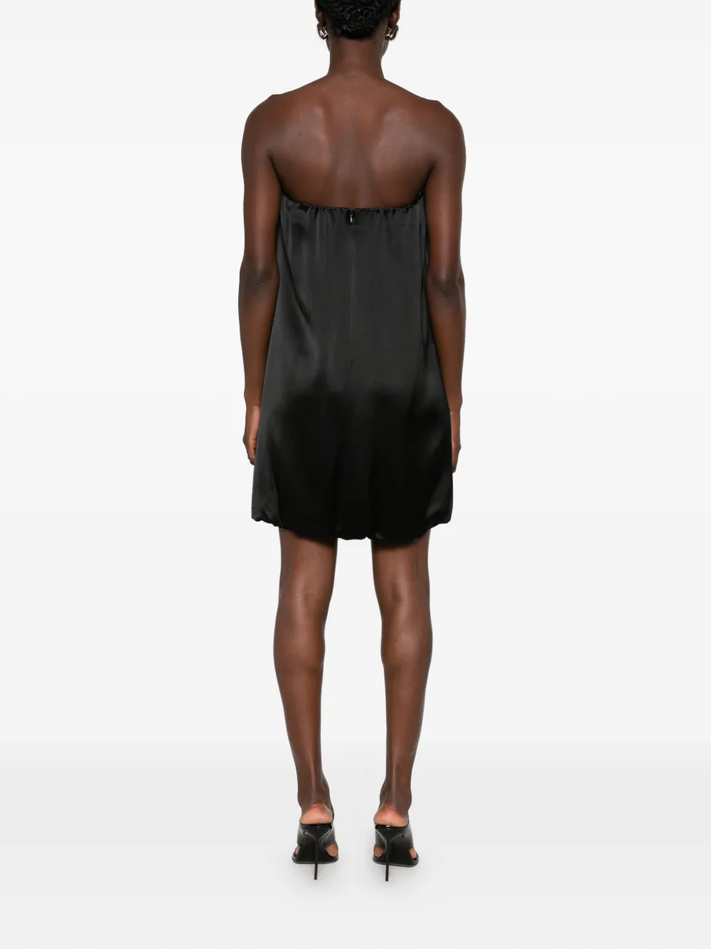 7 For All Mankind Strapless mini-jurk met gesmockte zoom Zwart