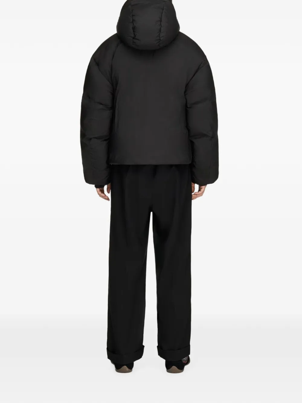Y-3 Gewatteerd jack met capuchon Zwart