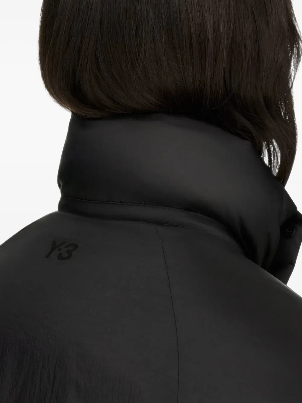 Y-3 Gewatteerd jack met capuchon Zwart