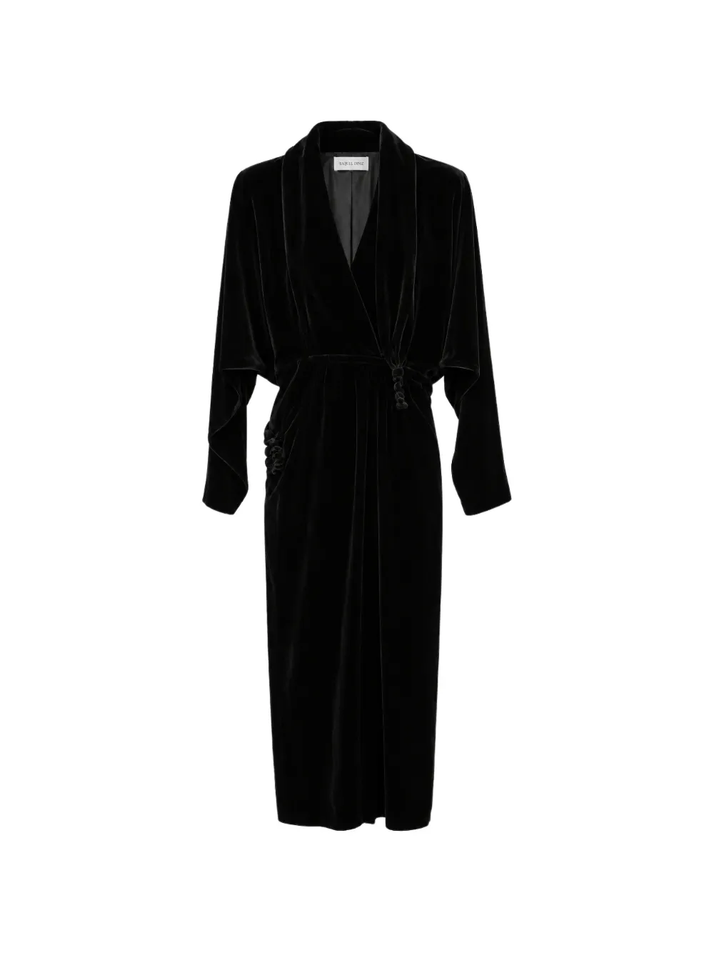Raquel Diniz Sam velvet wrap midi dress