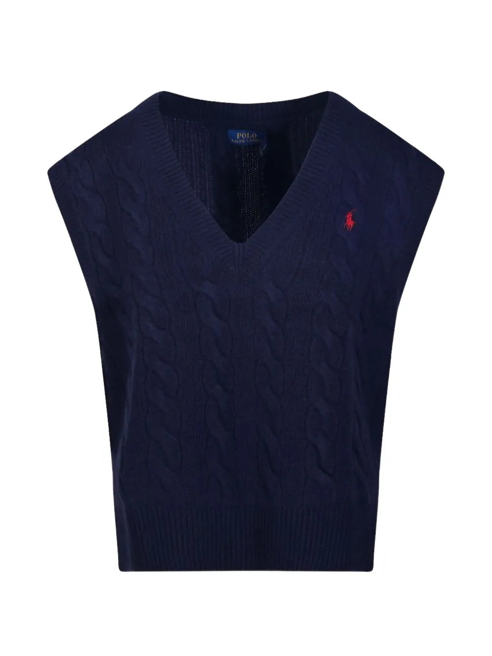 Polo Ralph Lauren cable-knit V-neck vest - Blu