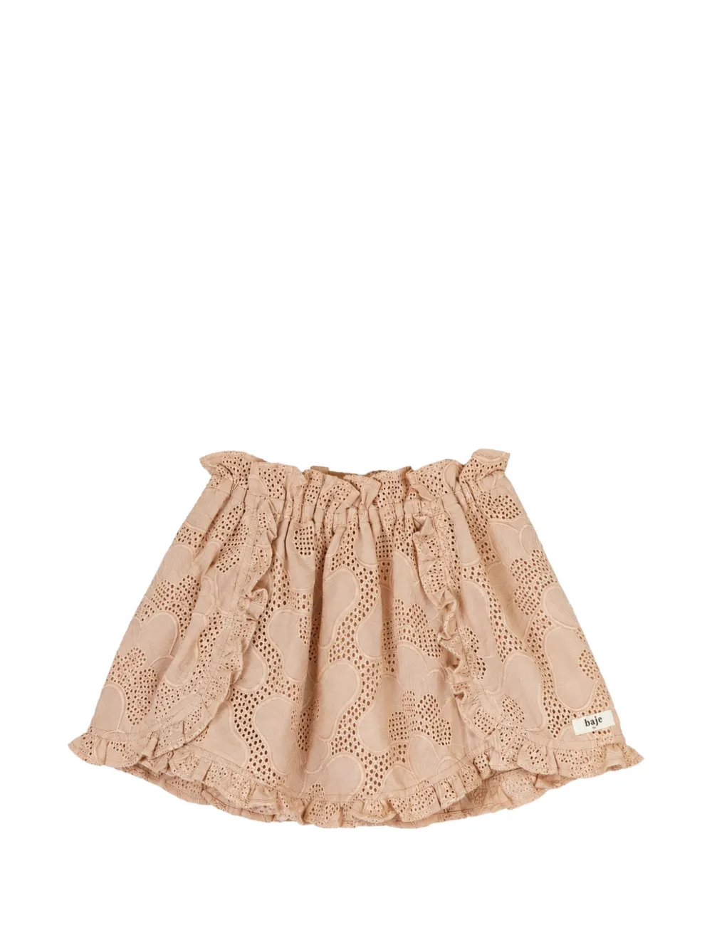 BAJE STUDIO Deba broderie-anglaise ruffled skirt - Tons neutres BAJE STUDIO Deba broderie-anglaise ruffled skirt - Tons neutres