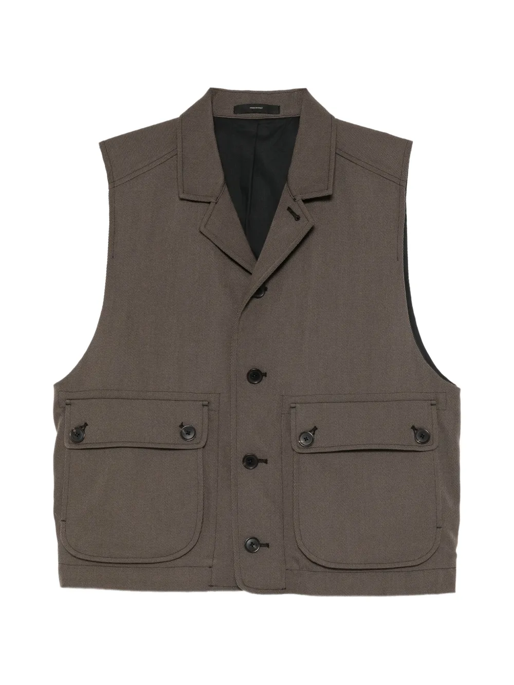 Paul Smith twill vest jacket - Brown
