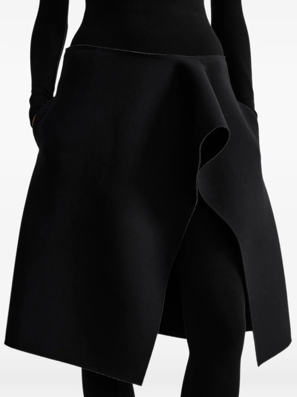 TOTEME Scuba rok met split Zwart