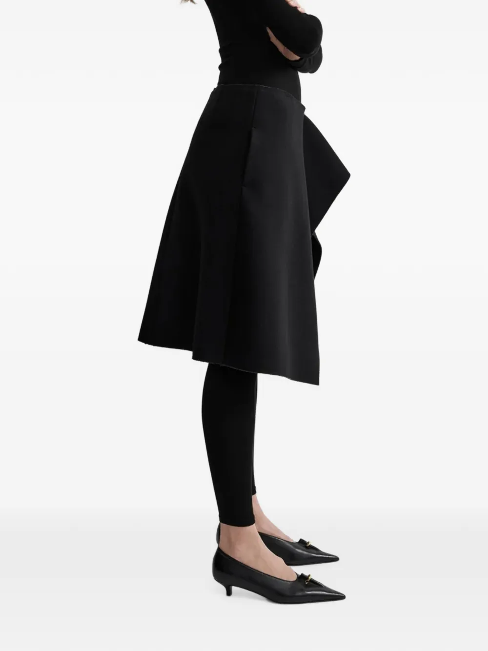 TOTEME Scuba rok met split Zwart
