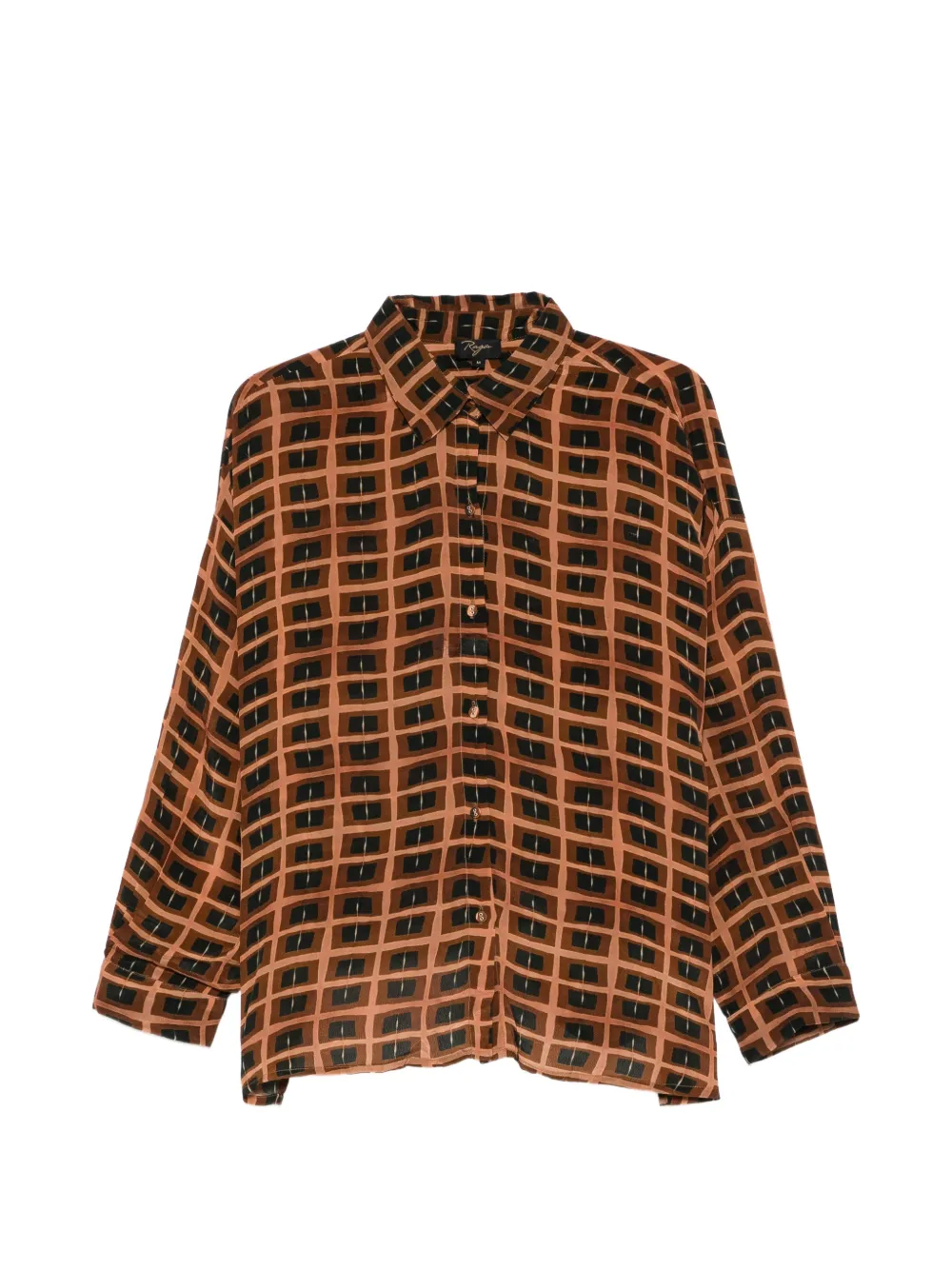 RAGA geometric-print long-sleeve shirt