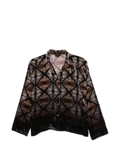 RAGA geometric-print velvet jacket