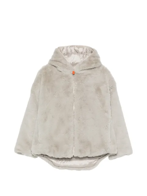 Save The Duck Kids faux-fur hooded jacket