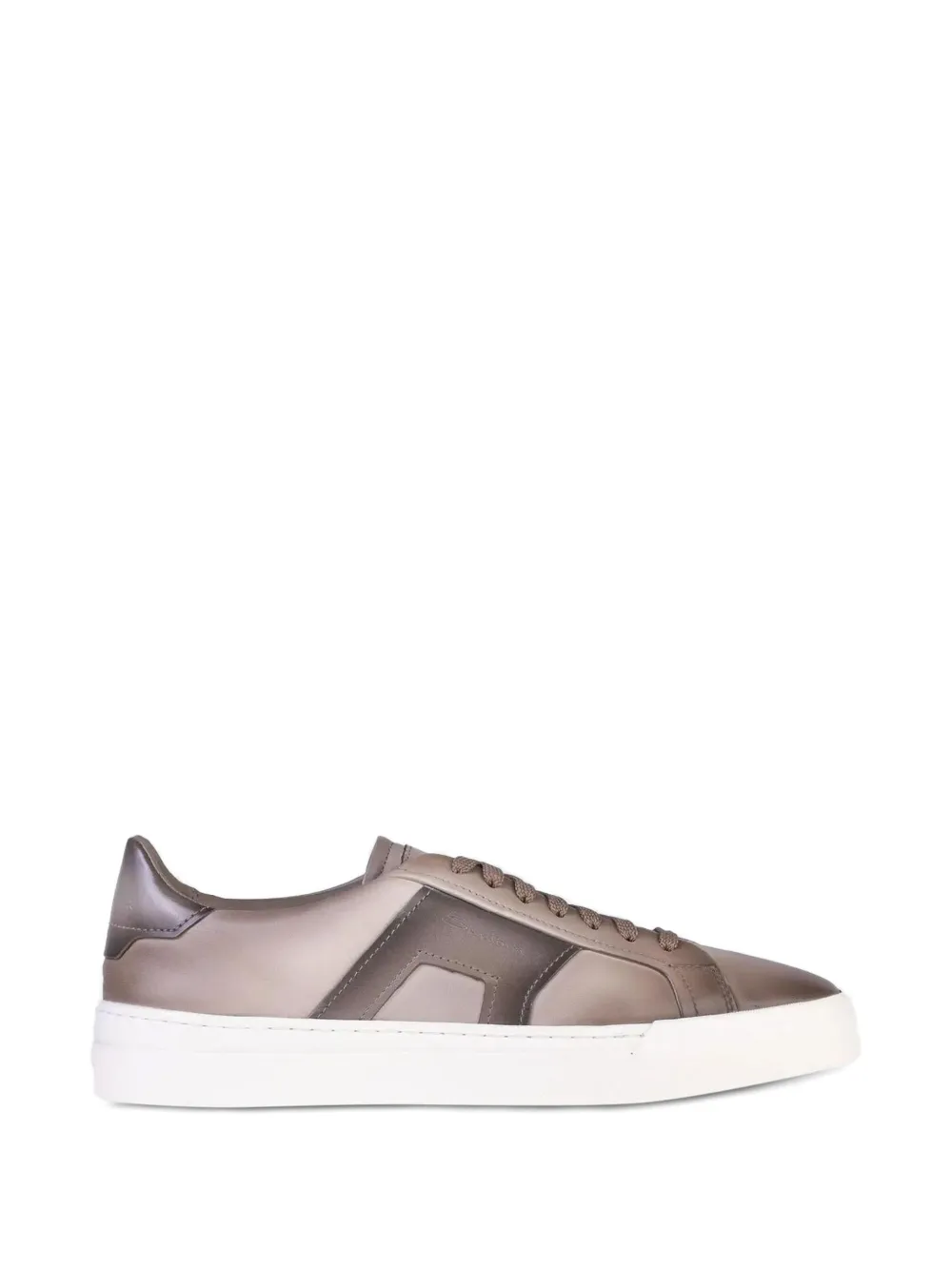 Santoni gradient-effect leather sneakers - Braun
