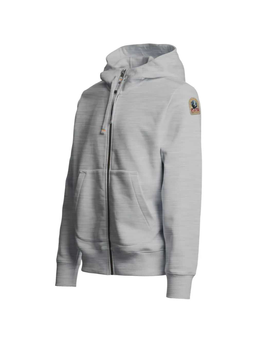 Parajumpers logo-patch zip-up hoodie Grijs