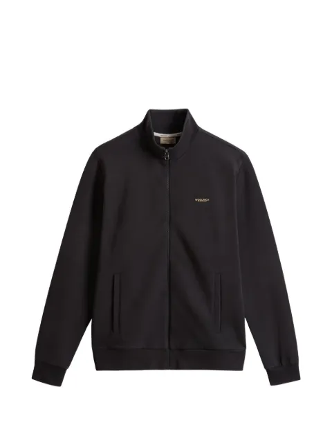 Woolrich logo-print zip-up sweater