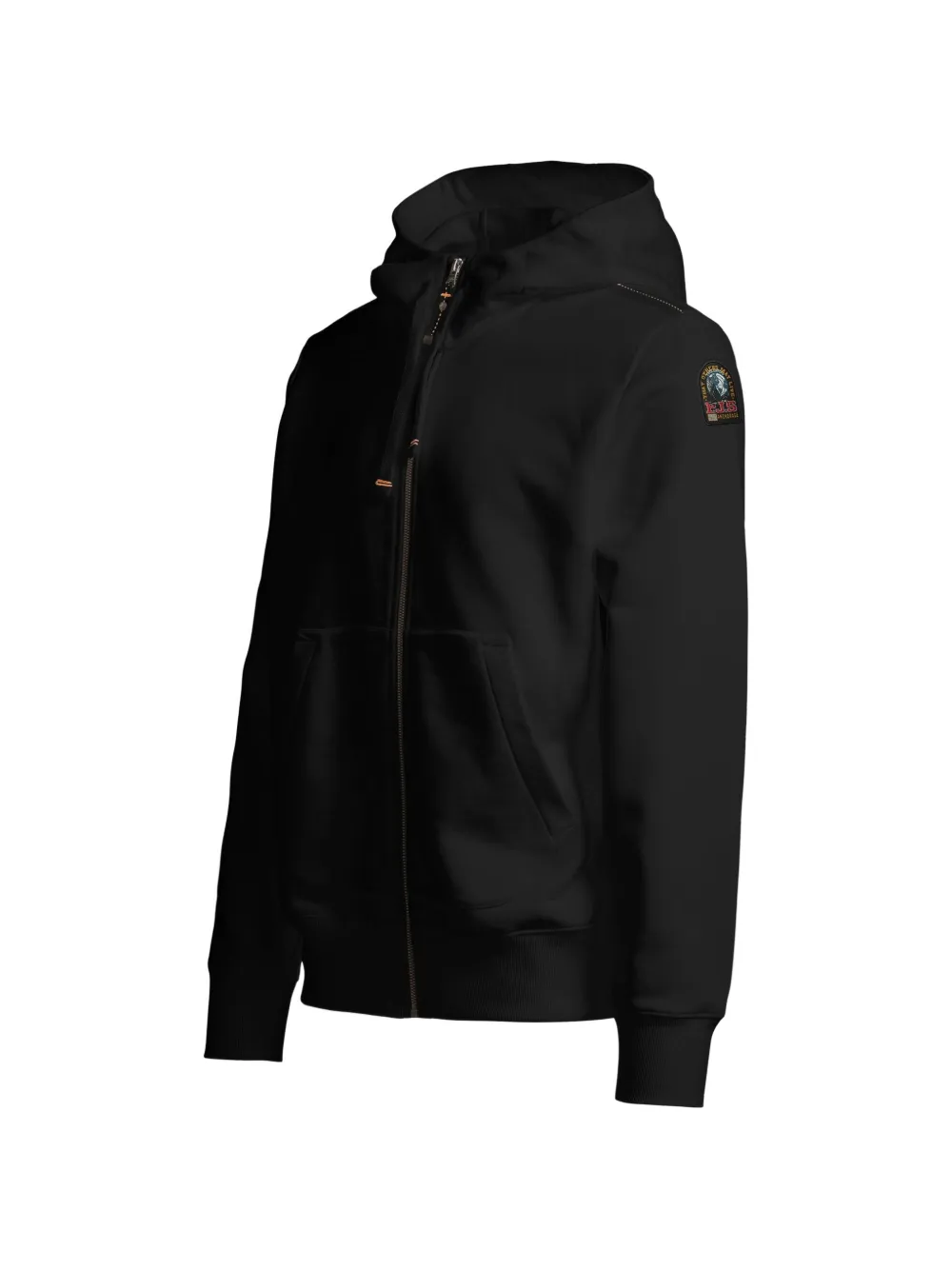 Parajumpers Charlie Easy logo-patch zip-up hoodie Zwart