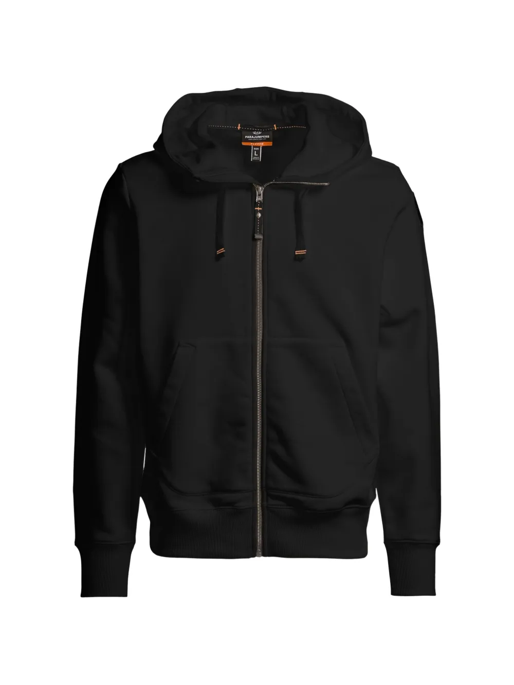 Parajumpers Charlie Easy logo-patch zip-up hoodie - Black