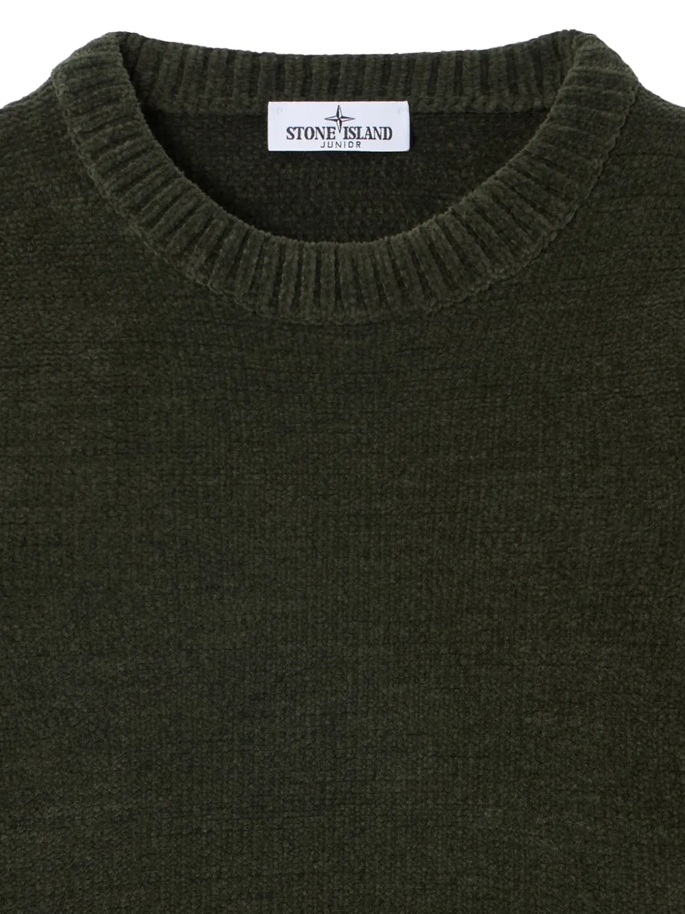 Stone Island Junior Trui met logopatch Groen