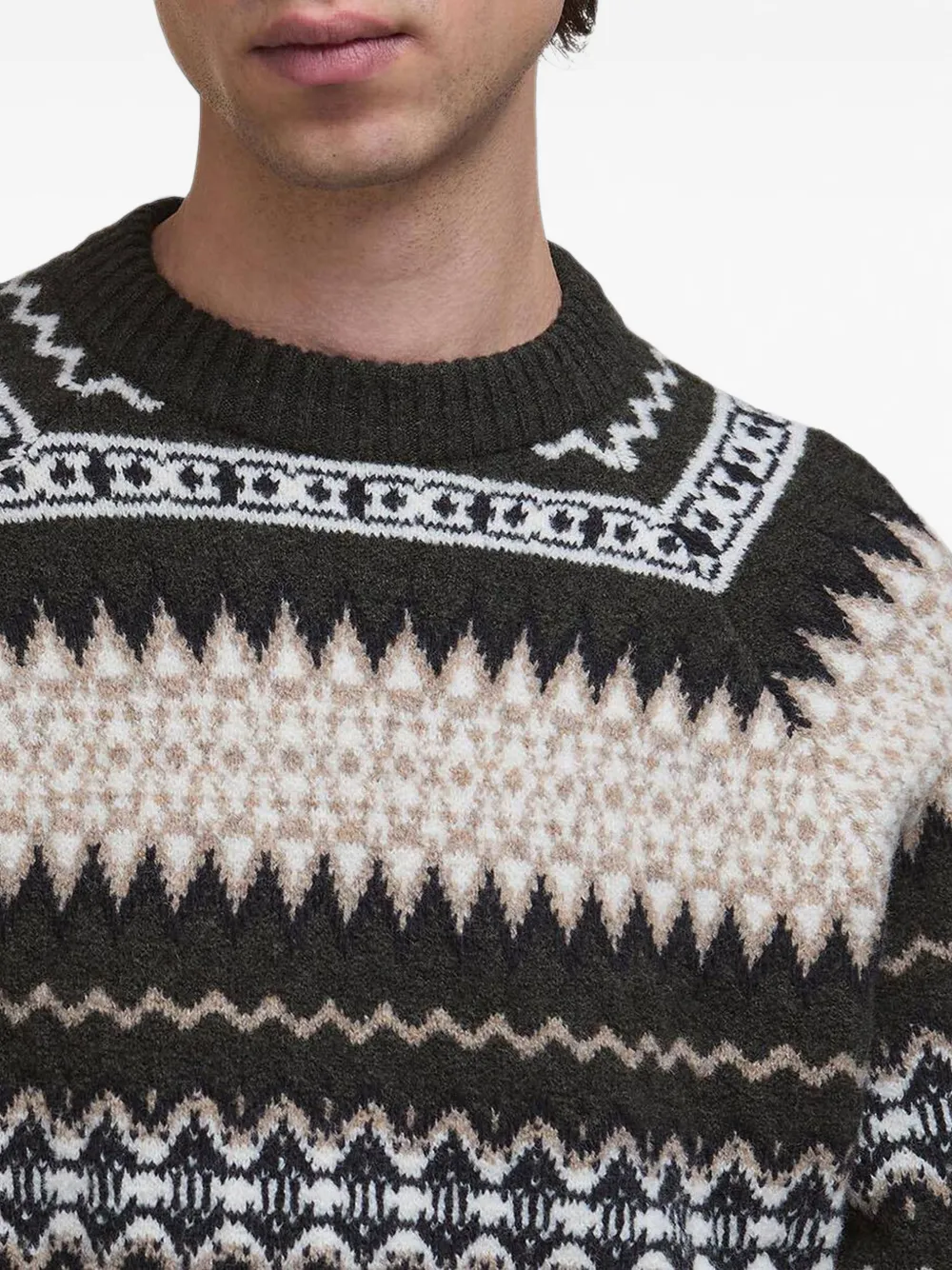 Barbour Hase Fair Isle trui Groen
