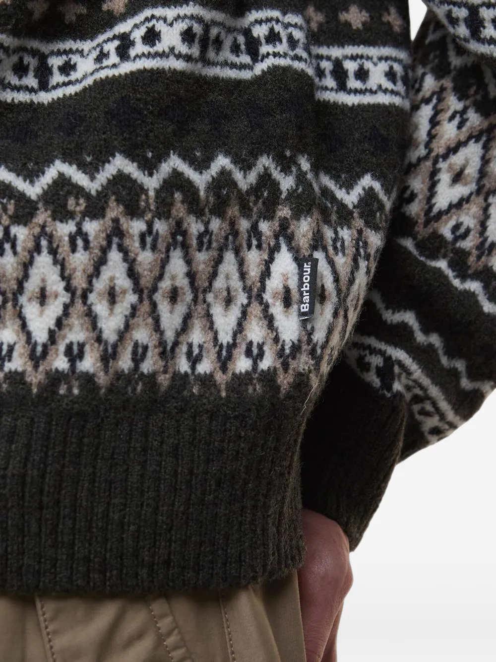 Barbour Hase Fair Isle trui Groen