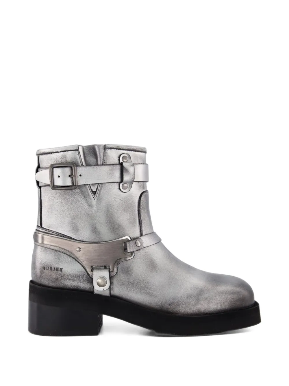 Nubikk Eve Maryn buckle-strap ankle boots - Argent Nubikk Eve Maryn buckle-strap ankle boots - Argent