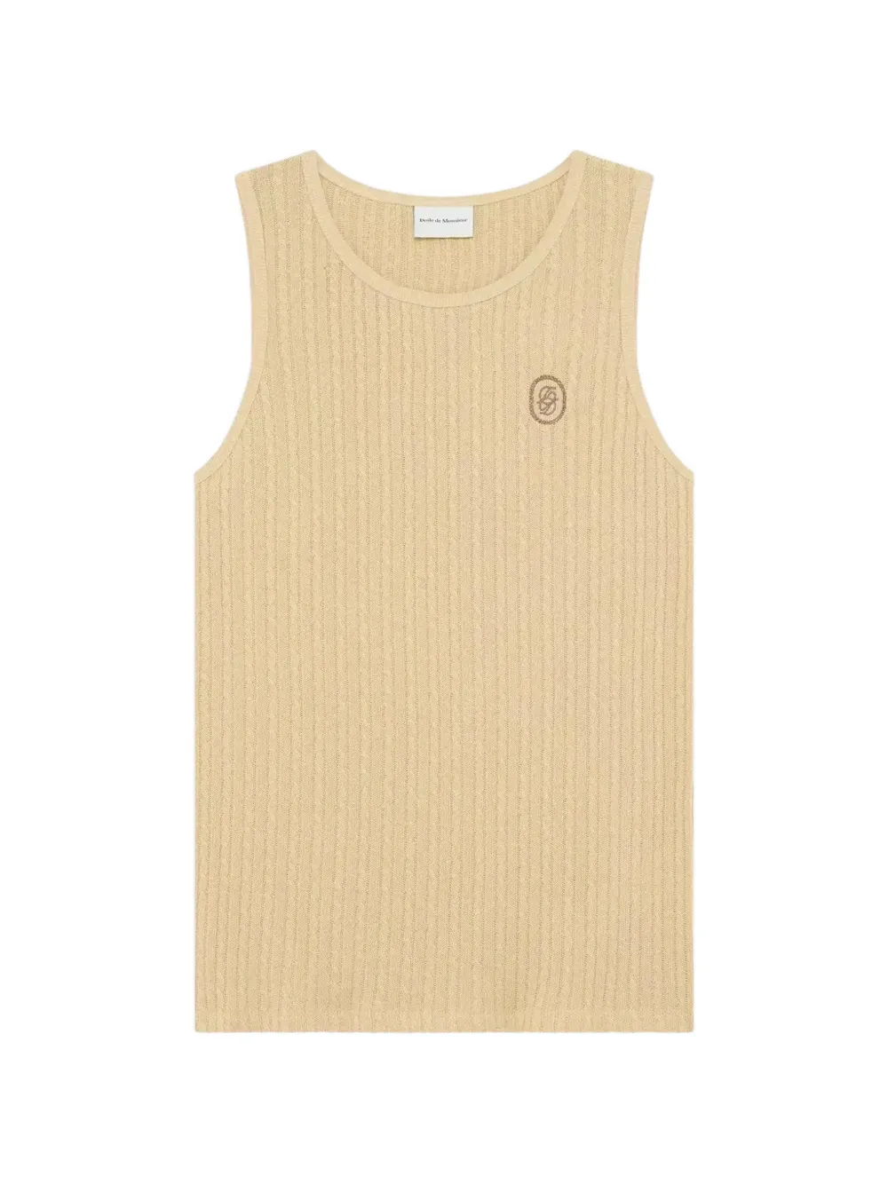 Drôle De Monsieur The Mirror cable-knit tank top - Toni neutri