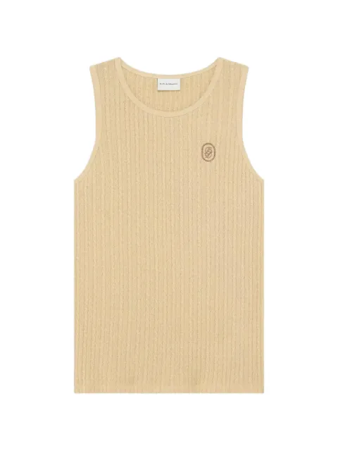 Drôle De Monsieur The Mirror cable-knit tank top