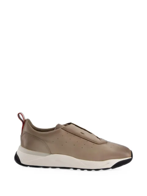 Santoni New Leas perforated-detailing leather sneakers