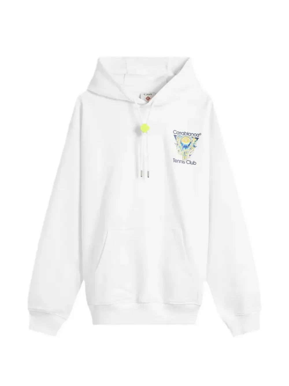 Casablanca Tennis Club logo-print hoodie - White
