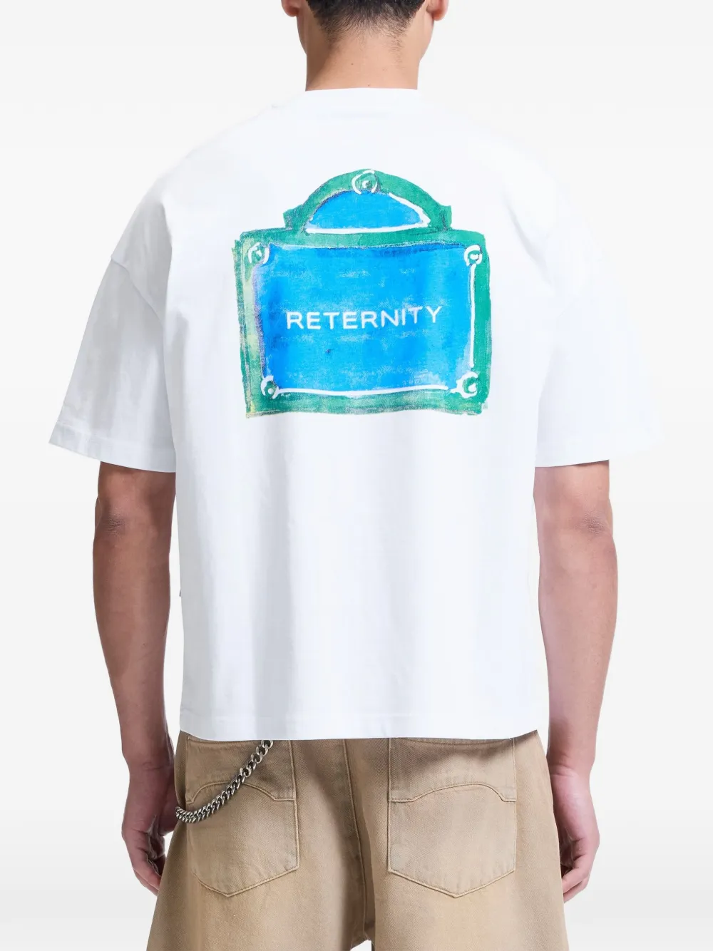 RETERNITY Le Signe T-shirt met print Wit