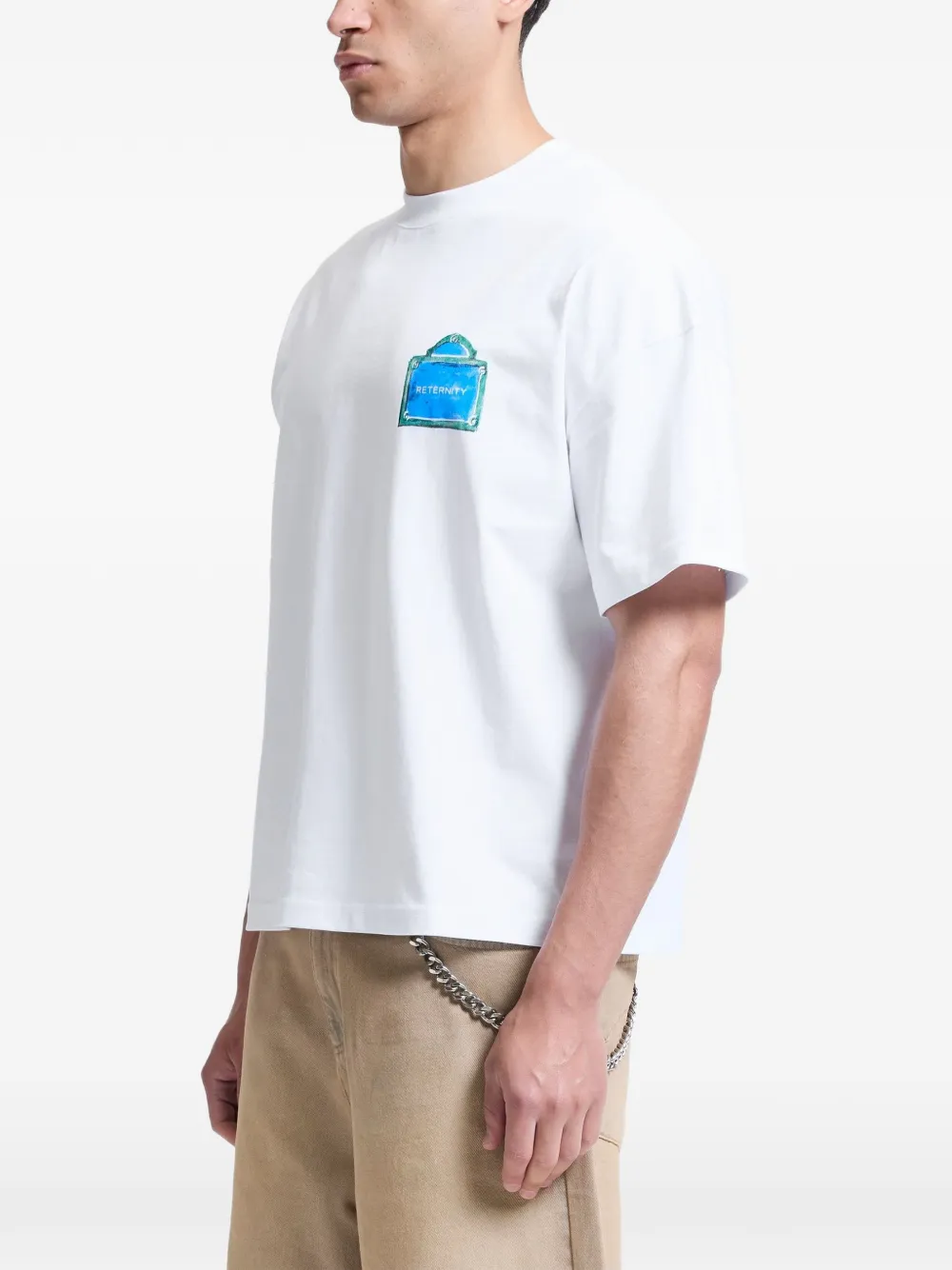 RETERNITY Le Signe T-shirt met print Wit
