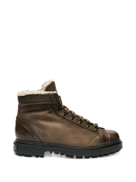 Santoni lace-up leather boots