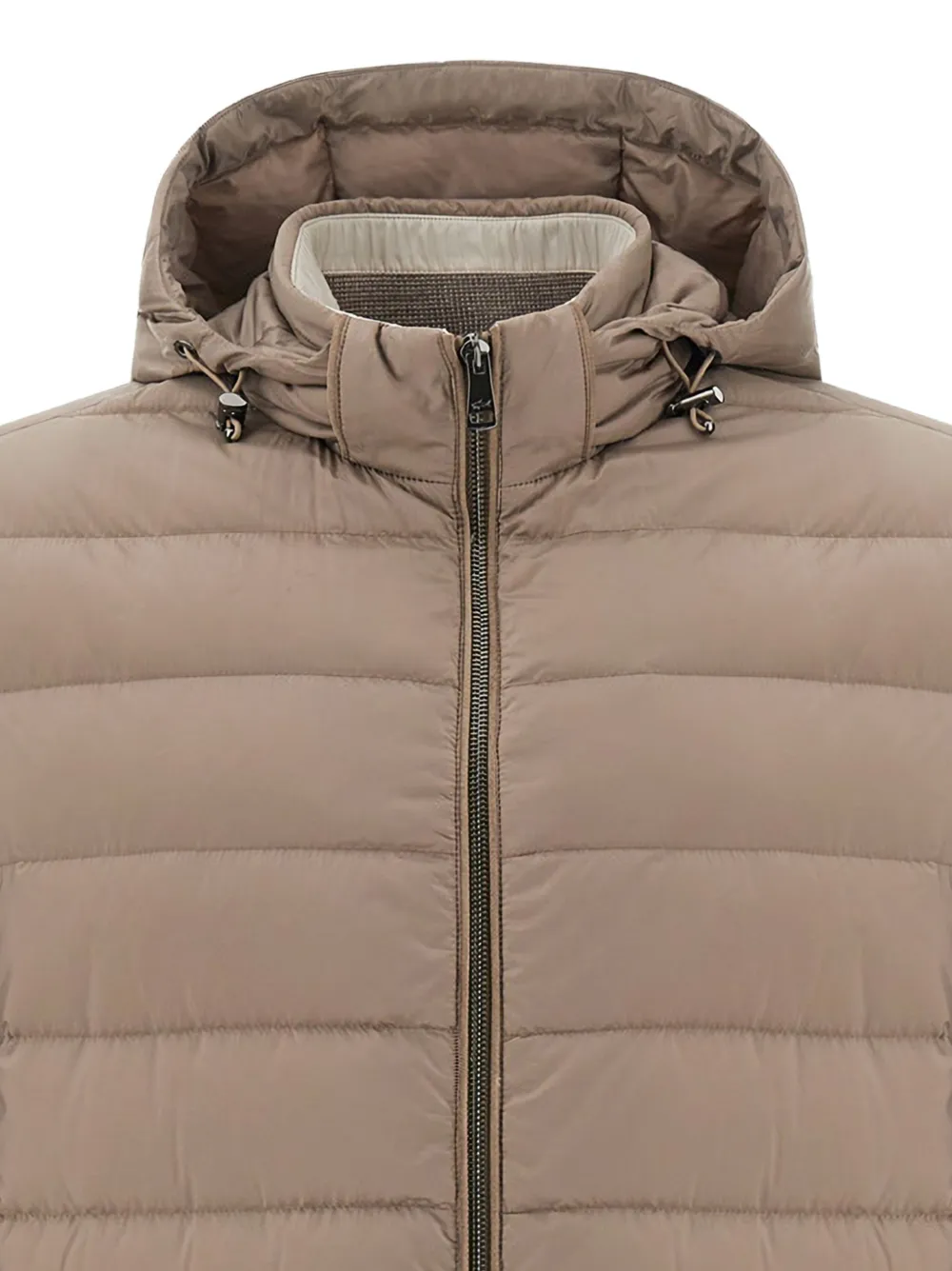 Paul & Shark Gewatteerd donsjack met vlakken Beige