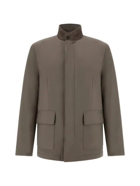 Paul & Shark Typhoon® Platinum suede-trim field jacket