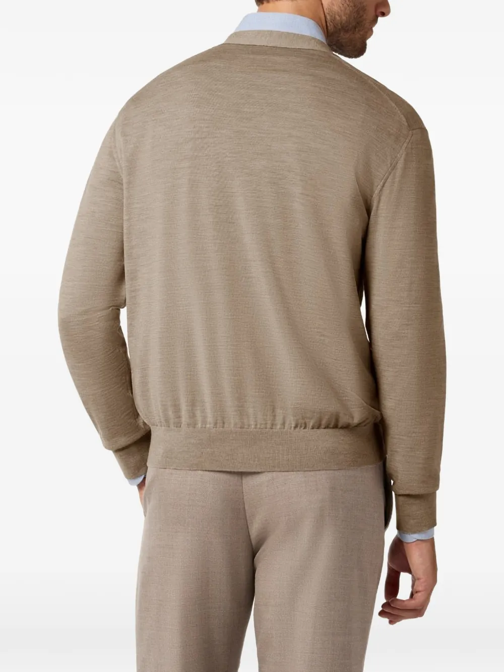 Paul & Shark fine-knit wool cardigan Beige