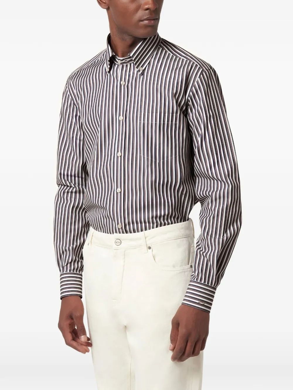 Paul & Shark striped cotton shirt Blauw