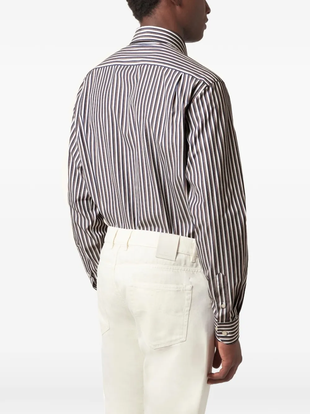 Paul & Shark striped cotton shirt Blauw