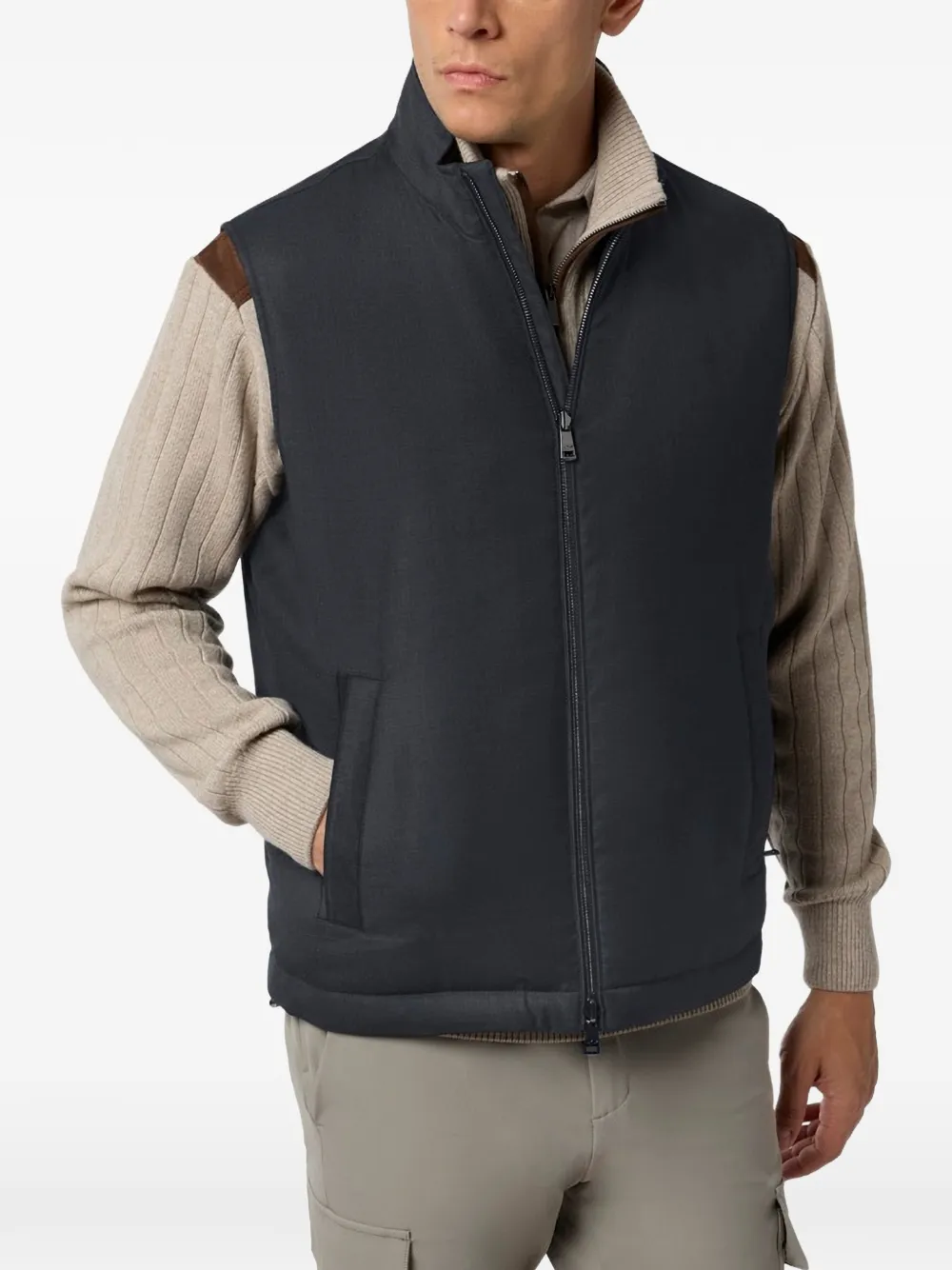 Paul & Shark Typhoon omkeerbare bodywarmer met rits Blauw