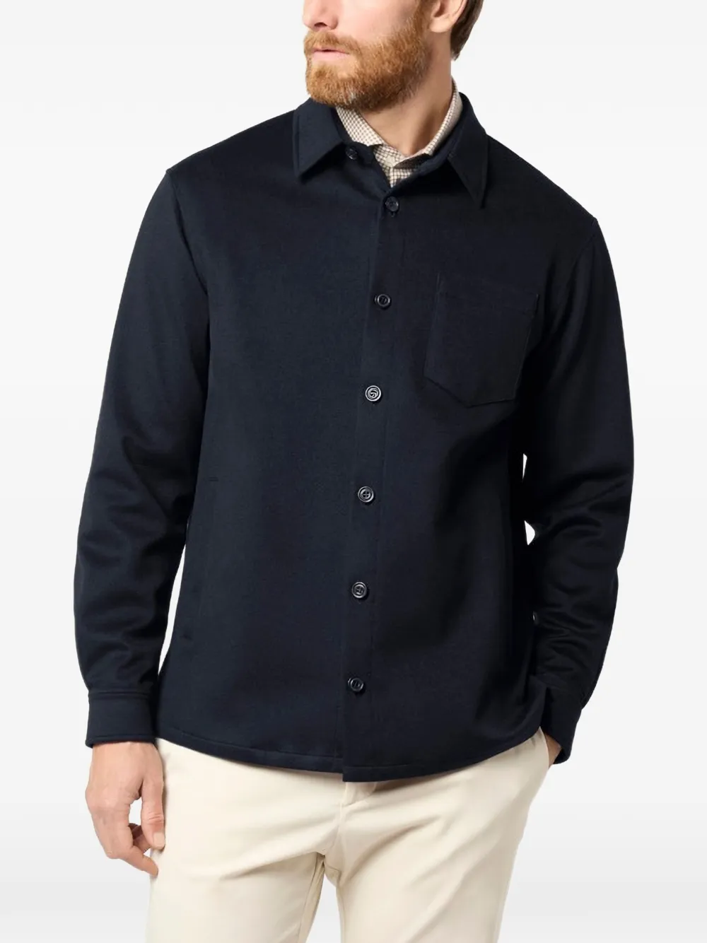 Paul & Shark cashmere overshirt Blauw