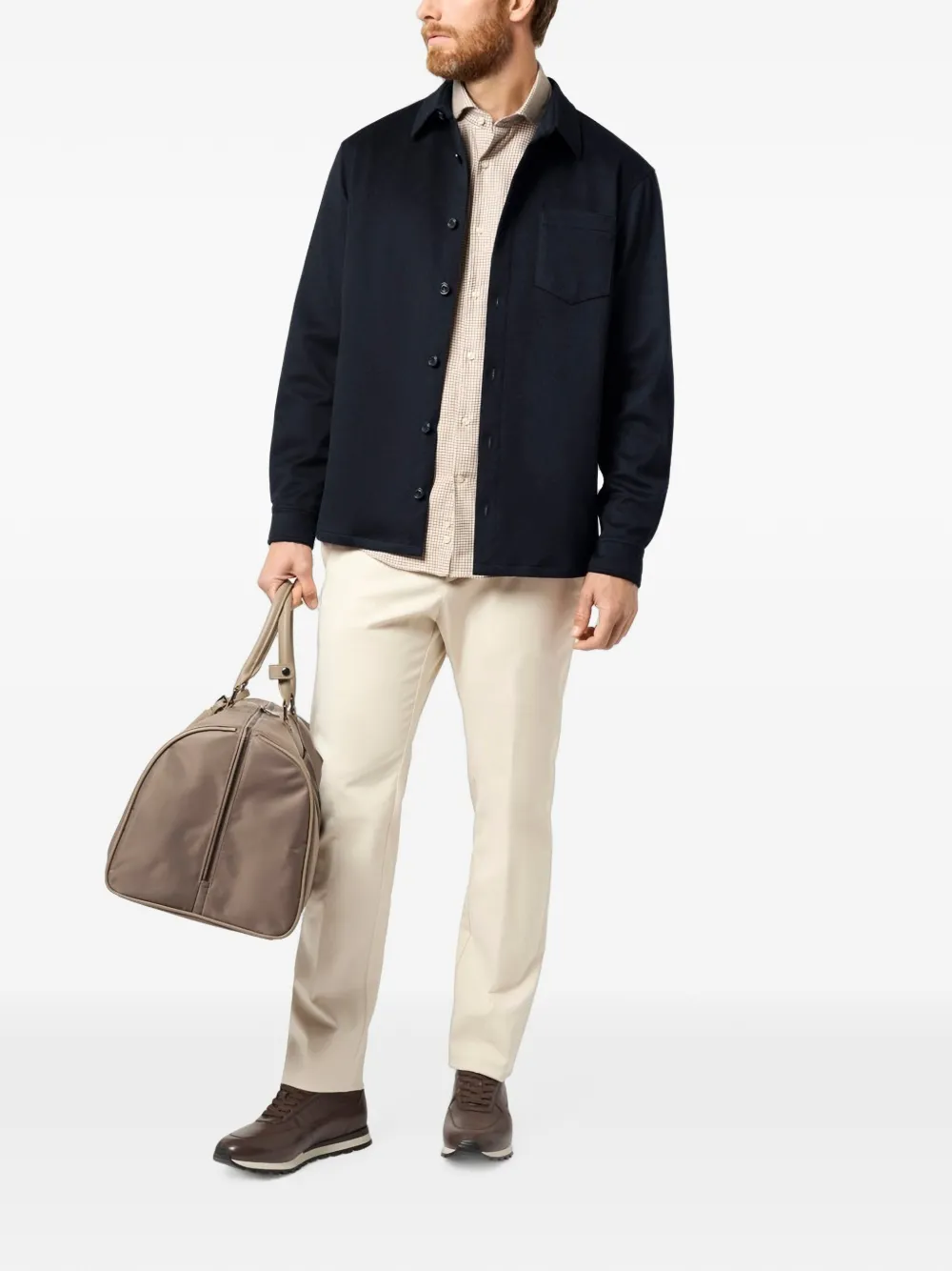 Paul & Shark cashmere overshirt Blauw