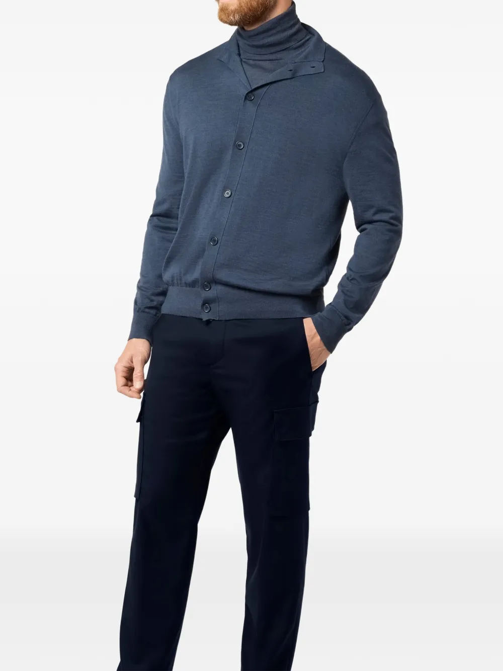 Paul & Shark Lucca cargobroek van scheerwol met rechte pijpen Blauw
