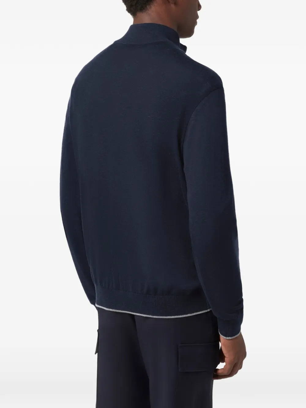 Paul & Shark Piuma trui met halve rits Blauw
