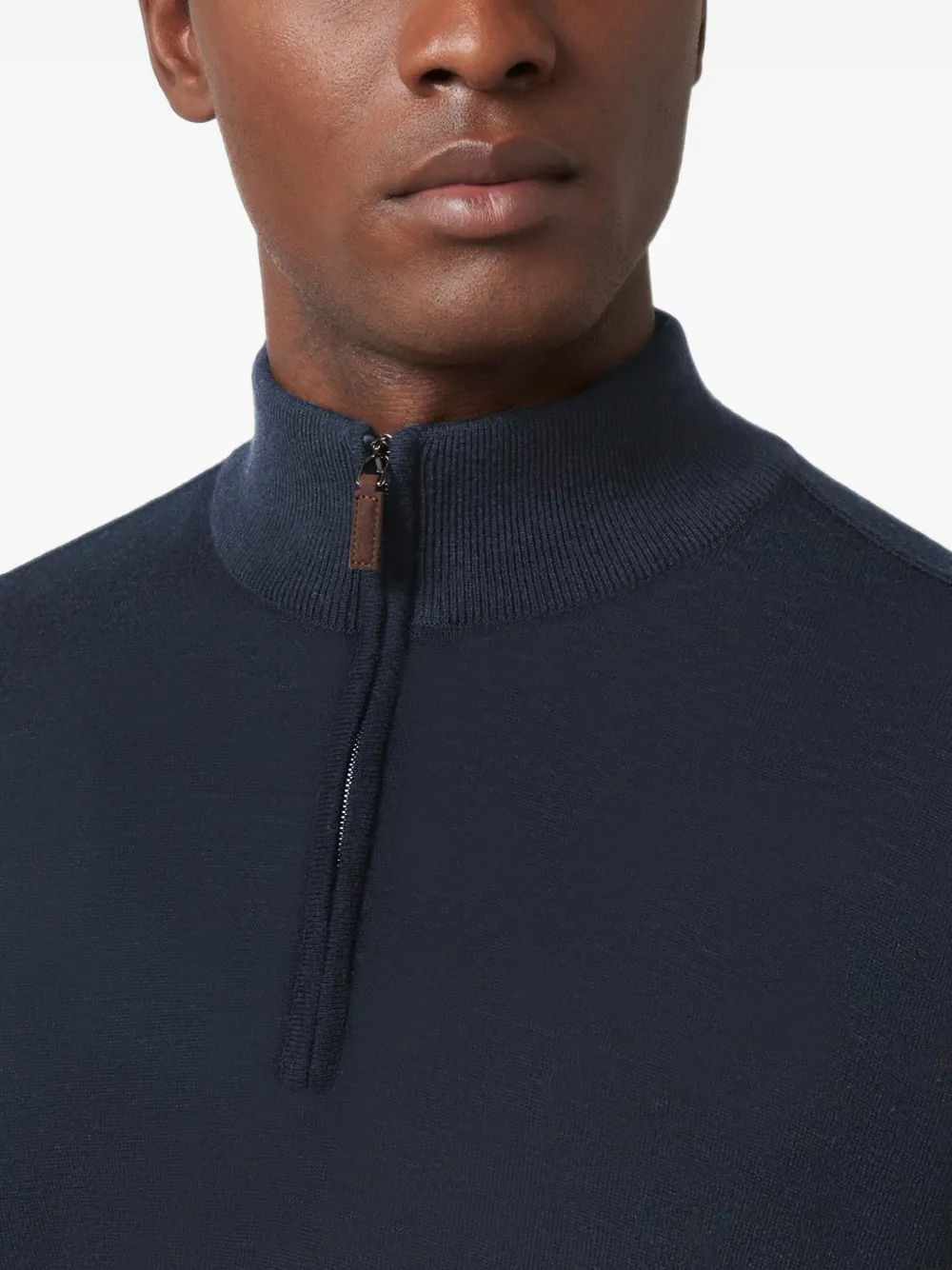 Paul & Shark Piuma trui met halve rits Blauw