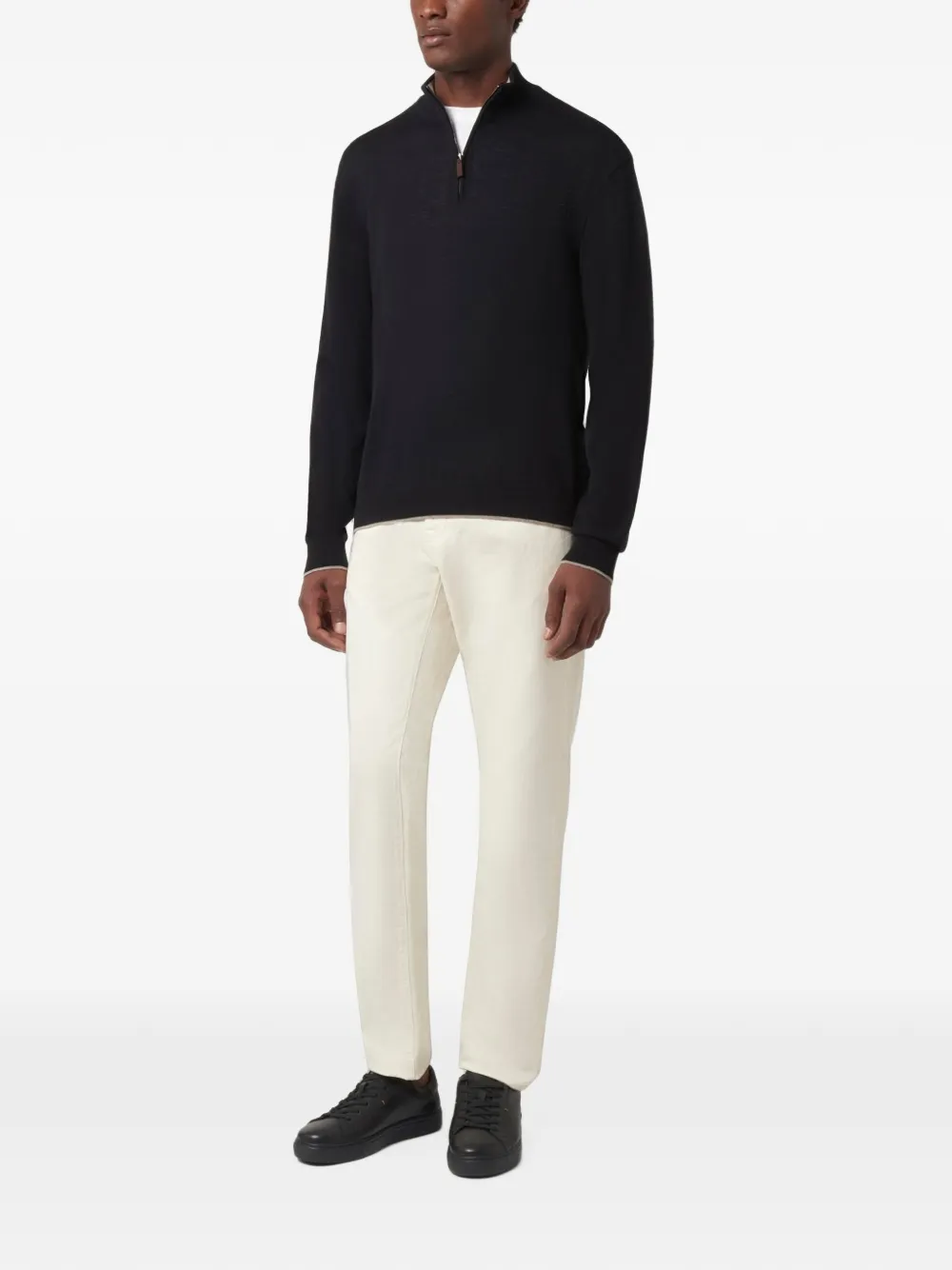 Paul & Shark Piuma half-zip sweater Zwart