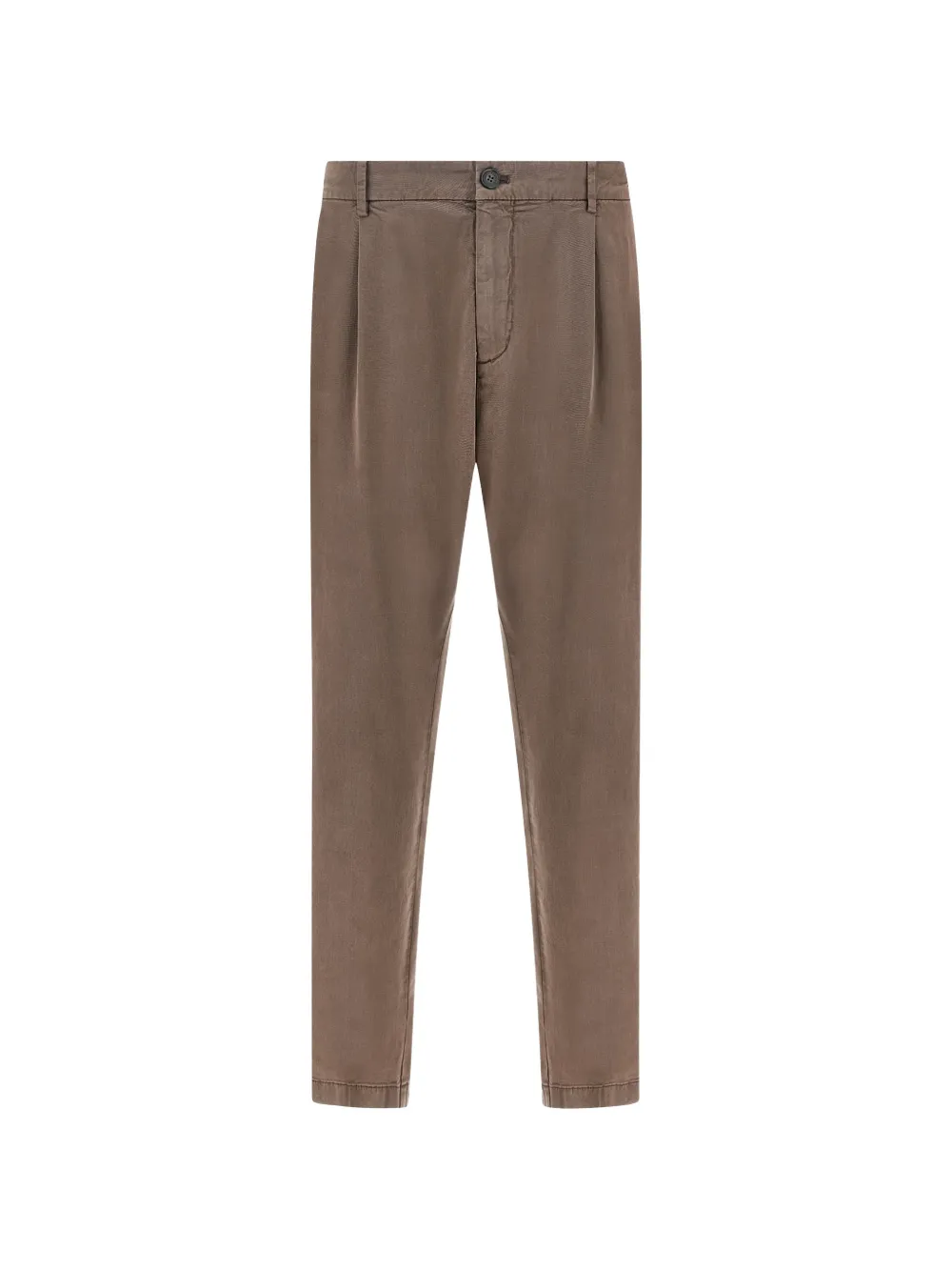 Paul & Shark X-Soft garment-dyed pleated trousers - Marrone